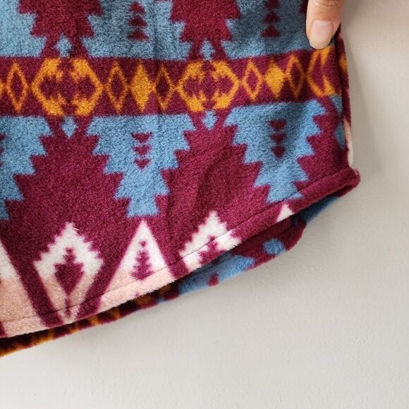 Wrangler Wrancher Fleece Shirt | Aztec South Western Print Long Sleeve | Small - Picture 5 of 8